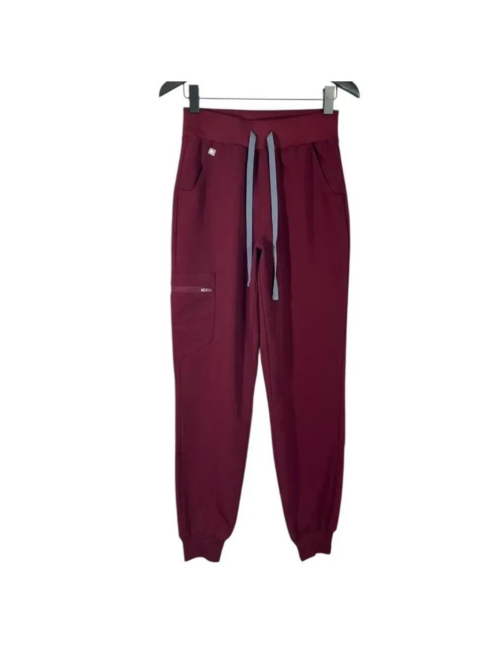 FIGs Zamora Jogger Scrub Pants size XS in Burgundy